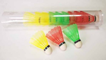 Волан пластик в тубе (упаковка 12 шт) цветной - Интернет магазин  спортивных товаров OLIMP66.RU